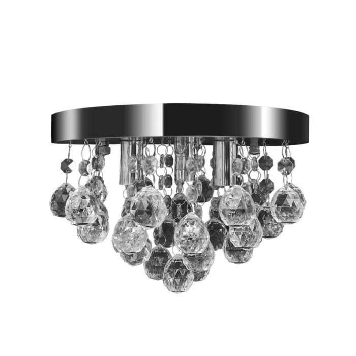 Lustre suspendu Design de cristal Chrome