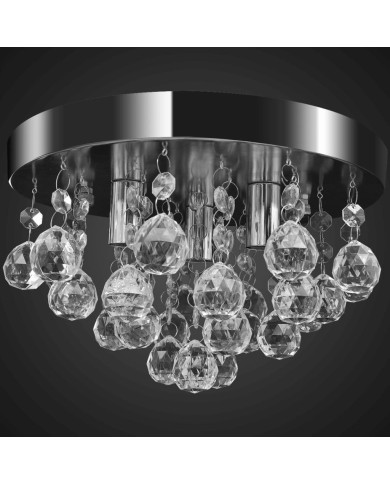 Lustre suspendu Design de cristal Chrome