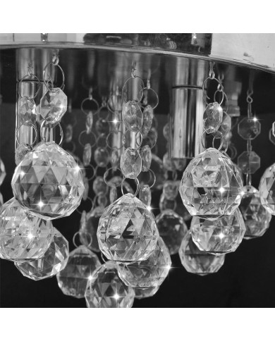 Lustre suspendu Design de cristal Chrome