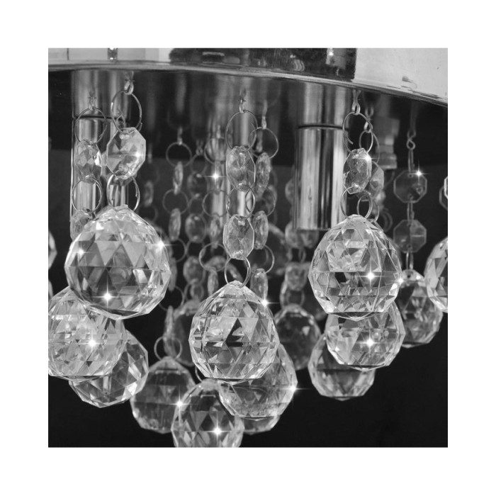 Lustre suspendu Design de cristal Chrome