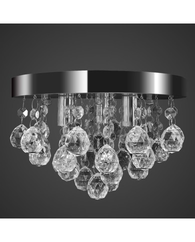 Lustre suspendu Design de cristal Chrome