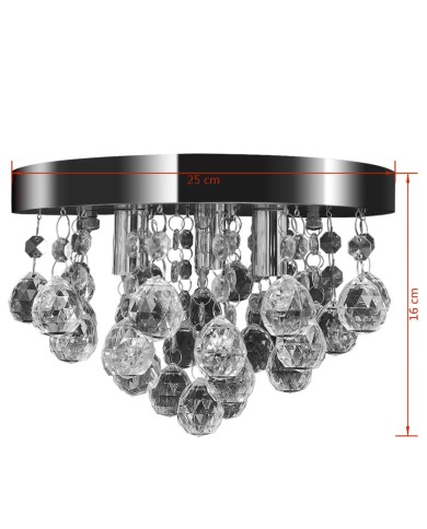 Lustre suspendu Design de cristal Chrome