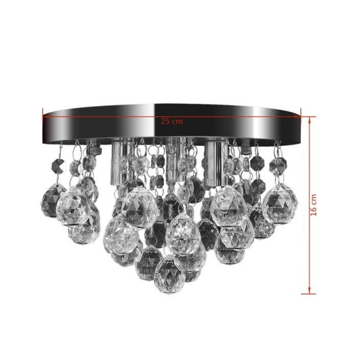 Lustre suspendu Design de cristal Chrome