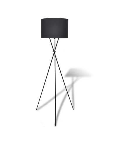 Lampadaire avec support haut Noir