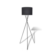 Lampadaire avec support haut Noir