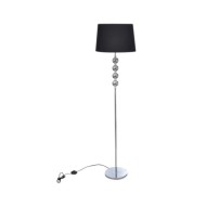 Lampadaire avec support haut Décoration à 4 boules Noir