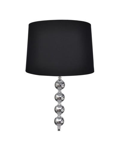 Lampadaire avec support haut Décoration à 4 boules Noir
