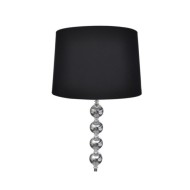 Lampadaire avec support haut Décoration à 4 boules Noir
