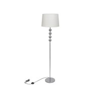 Lampadaire avec support haut Décoration à 4 boules Blanc