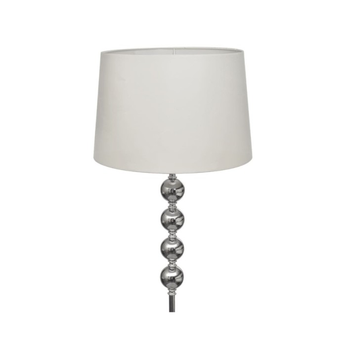 Lampadaire avec support haut Décoration à 4 boules Blanc
