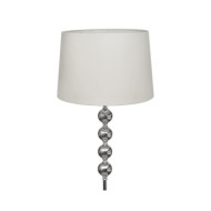 Lampadaire avec support haut Décoration à 4 boules Blanc