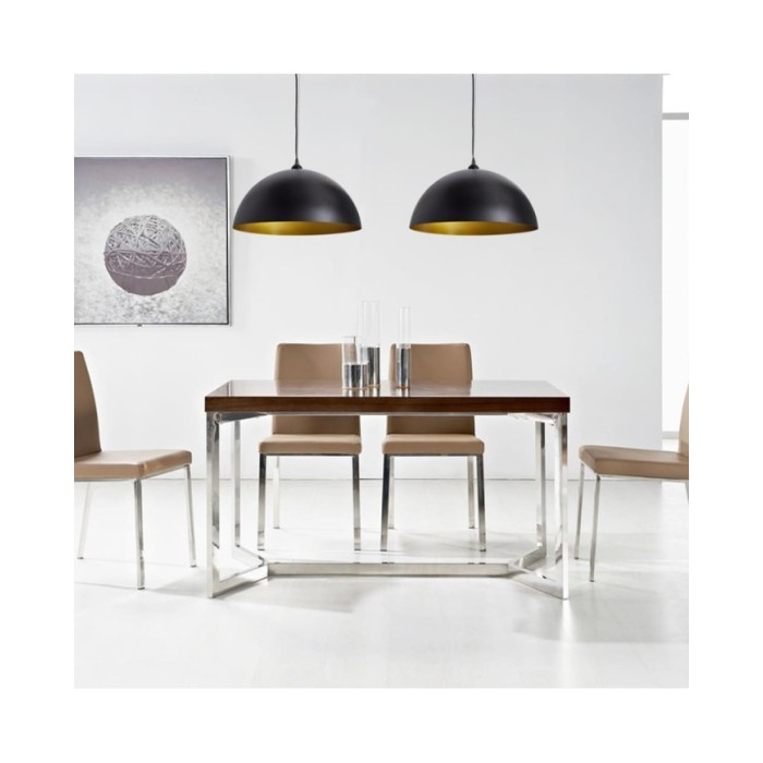 Plafonniers 2 pcs Hauteur réglable Semi-sphérique Noir 