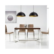 Plafonniers 2 pcs Hauteur réglable Semi-sphérique Noir 