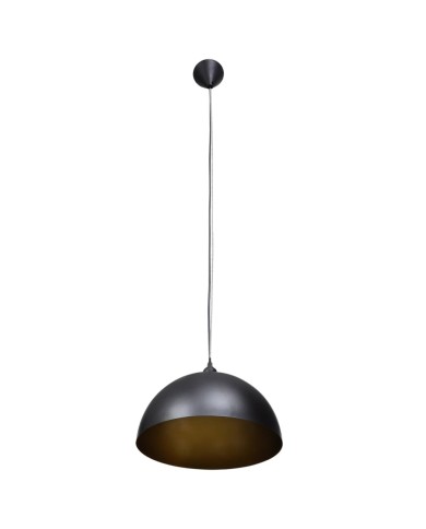 Plafonniers 2 pcs Hauteur réglable Semi-sphérique Noir 