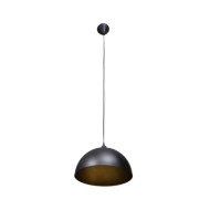 Plafonniers 2 pcs Hauteur réglable Semi-sphérique Noir 