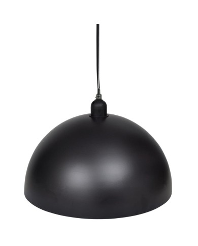 Plafonniers 2 pcs Hauteur réglable Semi-sphérique Noir 