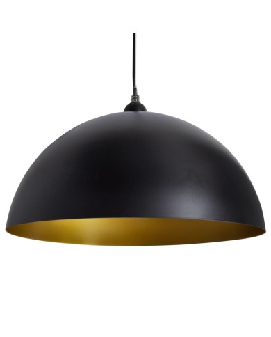 Plafonniers 2 pcs Hauteur réglable Semi-sphérique Noir 
