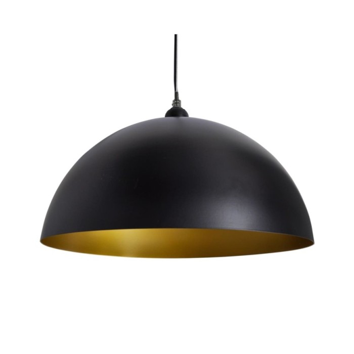 Plafonniers 2 pcs Hauteur réglable Semi-sphérique Noir 