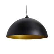 Plafonniers 2 pcs Hauteur réglable Semi-sphérique Noir 