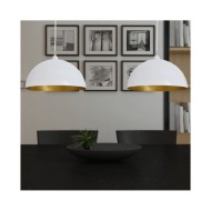 Plafonnier 2 pcs Hauteur réglable Semi-sphérique Blanc 