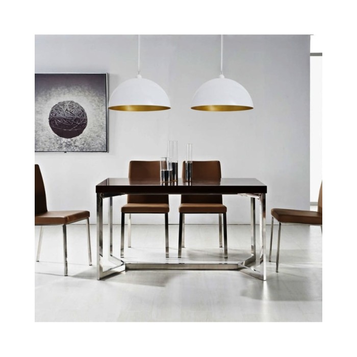 Plafonnier 2 pcs Hauteur réglable Semi-sphérique Blanc 