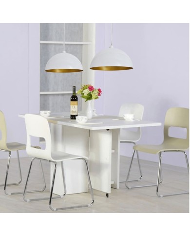 Plafonnier 2 pcs Hauteur réglable Semi-sphérique Blanc 