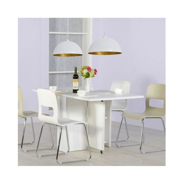 Plafonnier 2 pcs Hauteur réglable Semi-sphérique Blanc 