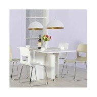 Plafonnier 2 pcs Hauteur réglable Semi-sphérique Blanc 