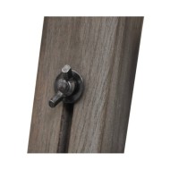 Lampadaire trépied réglable en bois et abat-jour en tissu Gris