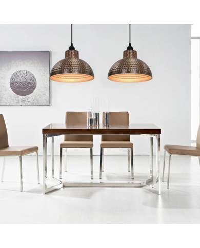 Plafonnier 2 pcs Semi-sphérique Couleur cuivre 