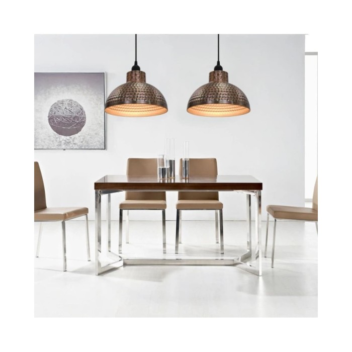 Plafonnier 2 pcs Semi-sphérique Couleur cuivre 