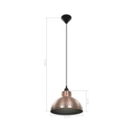 Plafonnier 2 pcs Semi-sphérique Couleur cuivre 