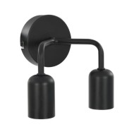 Lampe murale avec ampoules à filament 2W Noir E27