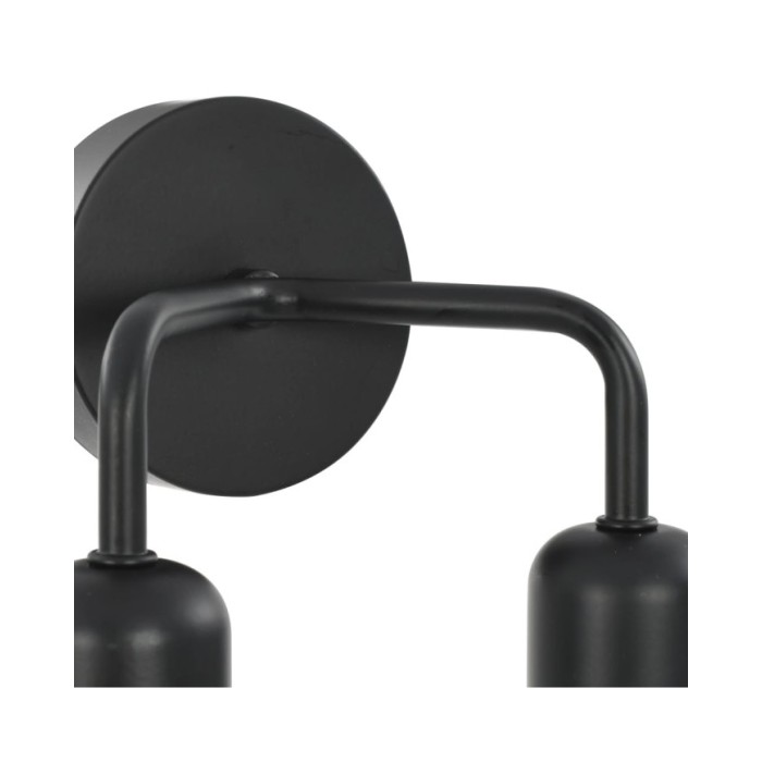 Lampe murale avec ampoules à filament 2W Noir E27
