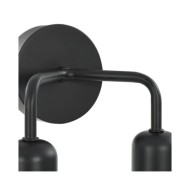 Lampe murale avec ampoules à filament 2W Noir E27