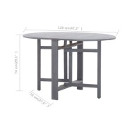 Table de jardin Gris 120x70x74 cm Bois d'acacia massif