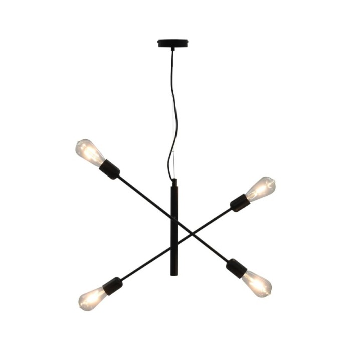 Plafonnier avec ampoules à filament 2 W Noir E27