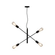 Plafonnier avec ampoules à filament 2 W Noir E27