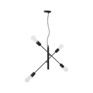 Plafonnier avec ampoules à filament 2 W Noir E27