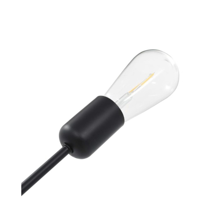 Plafonnier avec ampoules à filament 2 W Noir E27
