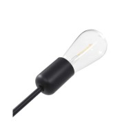 Plafonnier avec ampoules à filament 2 W Noir E27