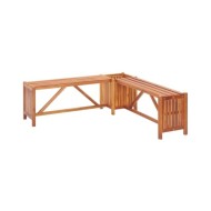 Banc de jardin et jardinière 117x117x40 cm Bois solide d'acacia