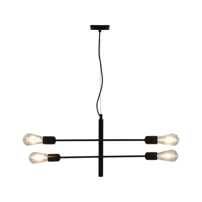 Plafonnier Noir E27