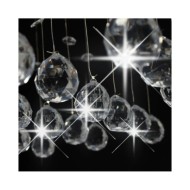 Plafonnier avec perles de cristal Argenté Cubique G9