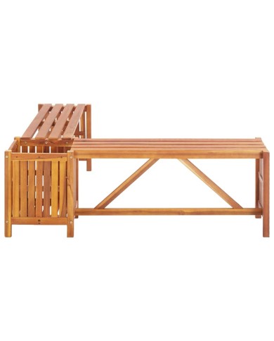 Banc de jardin et jardinière 117x117x40 cm Bois solide d'acacia