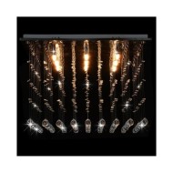 Plafonnier avec perles de cristal Argenté Cubique G9