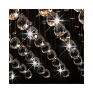 Plafonnier avec perles de cristal Argenté Cubique G9