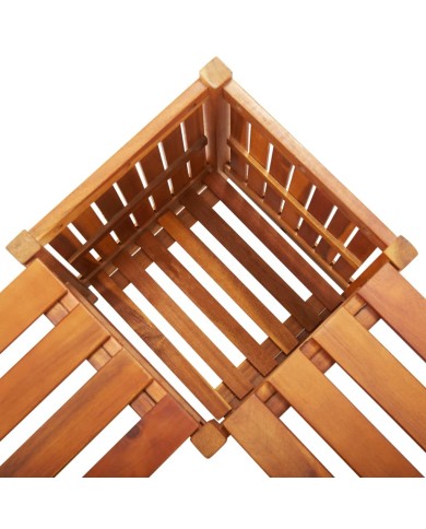 Banc de jardin et jardinière 117x117x40 cm Bois solide d'acacia