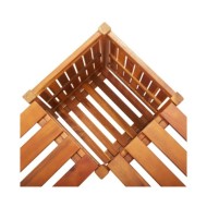 Banc de jardin et jardinière 117x117x40 cm Bois solide d'acacia