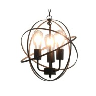 Lampe suspendue Noir Sphère 3 ampoules E27